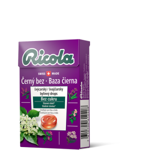 Ricola bonbóny bez cukru - černý bez, 40g